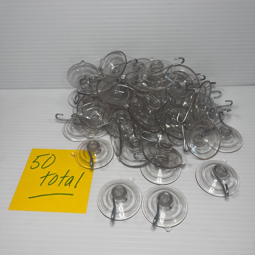 UPDATE: There are 46 total Clear Suction Cup Hooks – 1.5” Heavy Duty for Windows